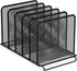 Simple Houseware 5 Section Upright File Sorter Organizer, Black Expandable