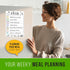 Magnetic Meal Planner for Fridge, 8.5x12 in Dry Erase Weekly Menu Board for Kitchen