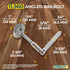Zipbolt 11.560 Angled Railbolt - Angled Staircase Handrail to Newel Post Connector for Residential and Commercial