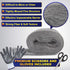MAPORCH Steel Wool for Mice Control - 3 Pack, 3.2"x7.5 ft Wool, Gap Filler for Home & Garage, DIY Bundle with Gloves & Scissors