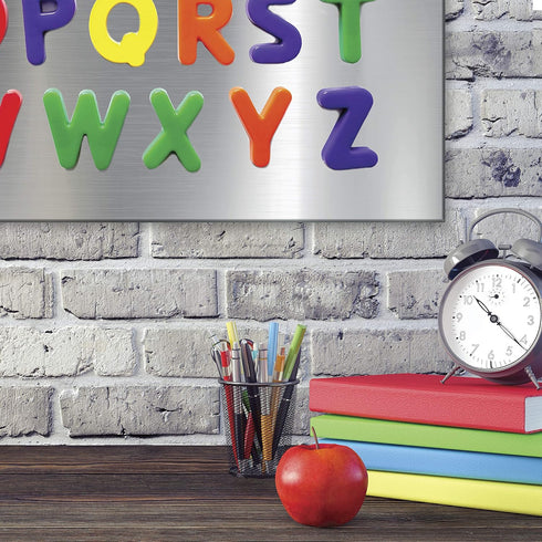 Essentially Yours Magnet and Message Board, Large 30 x 14 x 0.7 Inch Steel Bulletin Board, 2 Magnetic Dry Erase Pads