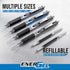 EnerGel RTX Retractable Liquid Gel Pen, Scholar Expressions Pack, 0.7mm Metal Tip, Assorted Ink, Pack of 8 Pens
