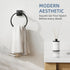 RUACQ Towel Ring, Square Base Hand Towel Holder, Stainless Steel Hand Towel Hanger Wall Mounted, Modern Hand Towel