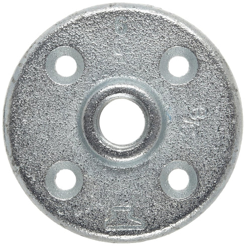 Anvil 8700164307, Malleable Iron Pipe Fitting, Galvanized Finish, Floor Flange, 3/4" NPT Female