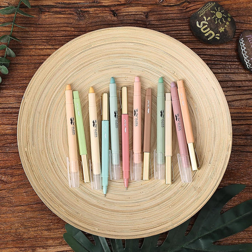 Mr. Pen Aesthetic Gel Highlighters and Pens, 12 Pack, Pastel Colors, No Bleed for Bible Study