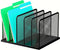Desk File Organizer, 5 Sections Upright Mesh Desktop File Sorter for Home, Office & Classroom Organization