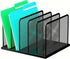 Desk File Organizer, 5 Sections Upright Mesh Desktop File Sorter for Home, Office & Classroom Organization