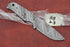 Straight Back Blank Blade Skinning Knife, 8 inches Long Hand Forged Damascus Steel with 3.5 inches Cutting Edge
