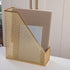 Martha Stewart Ryder Gold Mesh Metal Magazine File Holder, Desktop Organizer (9.75 x 3.75 x 11.5)