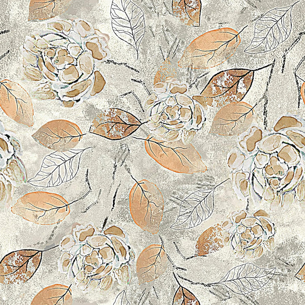 Vintage Floral Peel and Stick Wallpaper Leaves Waterproof Removable Decorative Contact Paper Vinyl Flowers 17.71in x