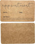 RXBC2011 Appointment Reminder Cards Kraft for Beauty, Makeup, Hair, Nail Salon, Barber Shop, Pack of 100
