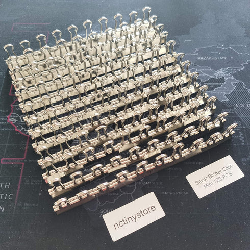 Silver Mini Binder Clips, 5/8-IN / 0.6-inch / 15-mm, 120-PCS