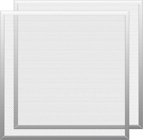 HG Power 2-Pack Mesh Screen for 10 Inch Shutter Exhaust Fan, Fine Metal Filter, Silver