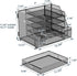 SUPEASY White Mesh Desk Organizer with File Holder, 5-Tier Paper Letter Tray, Magazine Holder for Office