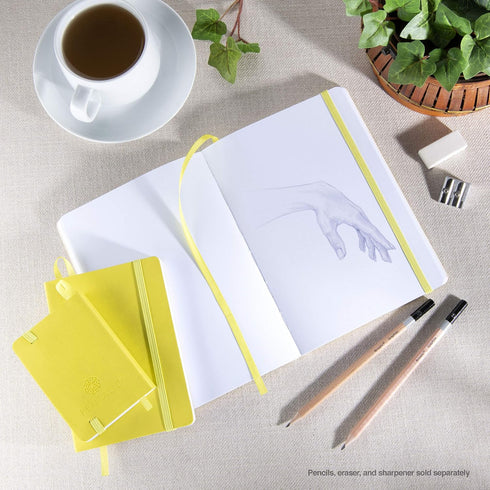 Pentalic Traveler Pocket Journal Sketch, Citrine Yellow, 6" x 8"