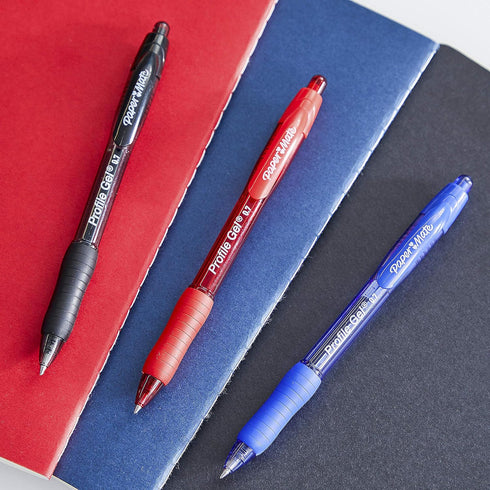Paper Mate Gel Pen Profile - Retractable Pen 0.7mm Blue 12 Count