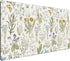 Cute Flowers Desk Mat, Pressed Dried Floral Mouse Pad, XXL Large Extended Gaming Mousepad 31.5x15.75 in for Women Office