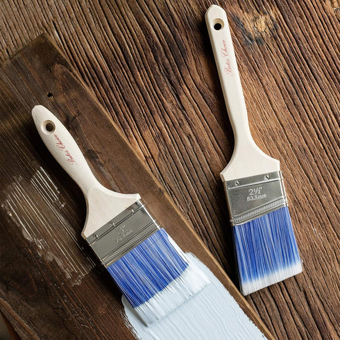 Bates Paint Brushes Set, 2 Pack, Premium Professional Paintbrushes with Treated Wood Handle for House & Trim