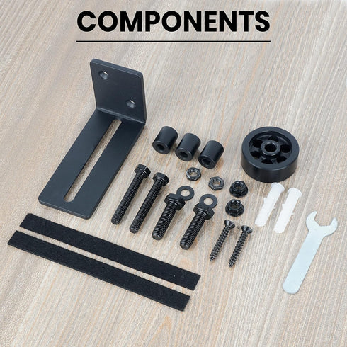 Sliding Barn Door Floor Guide for Bottom Adjustable Roller, 8 Setup Options, Quiet Operations with Felt Strips