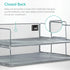 Mindspace 2 Tier Stackable Letter Tray, Paper Tray Desk Organizer, The Mesh Collection, Silver