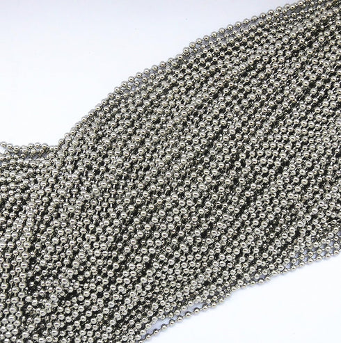 Glory Qin 4.0mm Stainless Steel Ball Chains & 10 Matching Connectors (#8, 10 Feet)