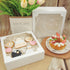 20pcs 8x8x2.5 Inch White Bakery Boxes, Cookie Boxes with Window for Treats, Pastry, Donuts, Muffins, and Pies
