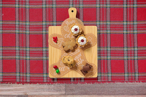 Mud Pie Kraft Christmas Paper, Board Approx 12 1/2" x 9 1/2", Gingerbread