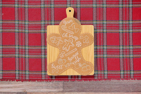 Mud Pie Kraft Christmas Paper, Board Approx 12 1/2" x 9 1/2", Gingerbread